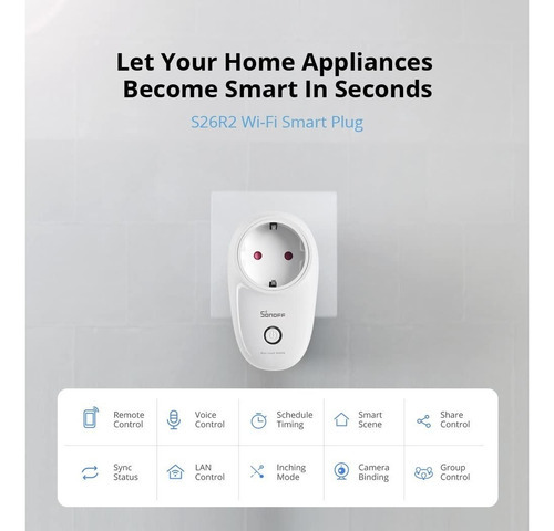 Enchufe Timer Inteligente Sonoff Schuko Wifi Ios Android