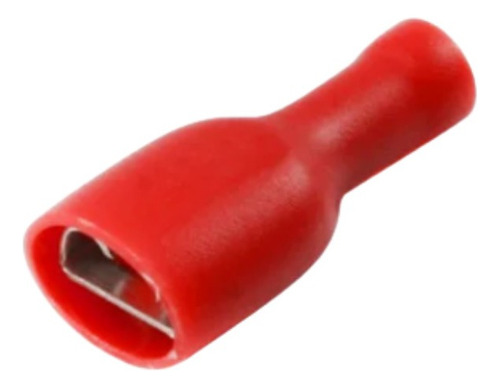 Terminal Conector Fêmea 0,5 1,5mm Vermelho 6,3x0,8 100 Peça