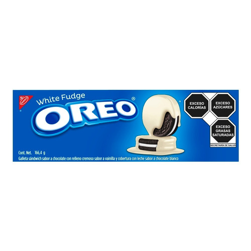 Imagen 1 de 1 de Galleta OREO White Fudge de chocolate y vainilla 166.4 g