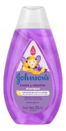 2 Pza Shampoo Johnson's Fuerza Y Vitamina 200 Ml