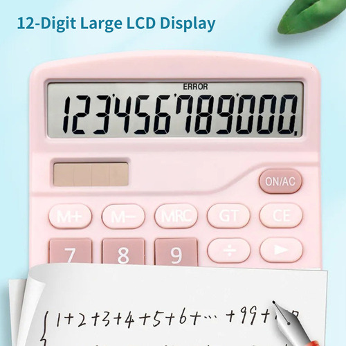 Wa Uma Calculadora De Mesa Com Display Lcd De 12 Dígitos,