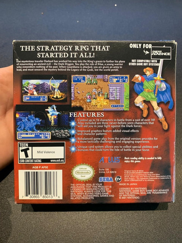 Shining Force: Resurrection Of The Dark Dragon Gba (Usado)