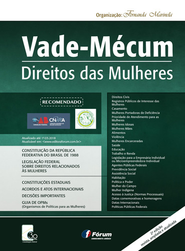 Vade-mécum - Direito das Mulheres, de Marinela, Fernanda. Editora Fórum Ltda, capa dura em português, 2018