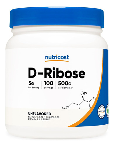 Nutricost D-ribose 5g 100 Serv.