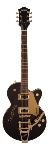 Guitarra eléctrica Gretsch Electromatic G5655TG center block jr de arce black gold brillante con diapasón de laurel