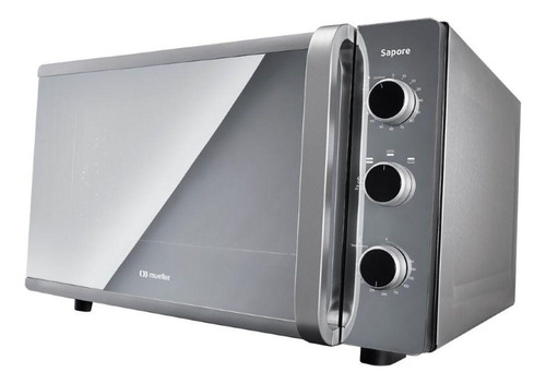 Forno Elétrico De Bancada Vidro Espelhado 44l 127v Cinza