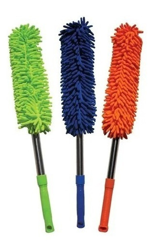 Imagen 2 de 3 de 1 Plumero De Microfibra Cabo Extensible Limpieza Auto Hogar