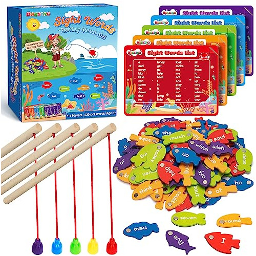 Juego De Pesca De Palabras Vista Imanes Niños De Mader...