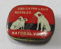Comprar Antigua Lata Púas Para Vitrola Natural Voice Japan Con Puas