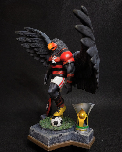 Boneco Mascote Flamengo Fc - Urubu Alado - 36cm -