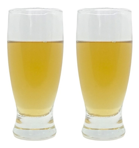 Set 2 Vasos Vidrio Altos Agua Bebidas Cerveza Cocina 312ml