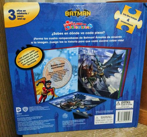 Mi Primer Libro De Rompecabezas,batman Incluye 4 Rompecabeza (Usado)