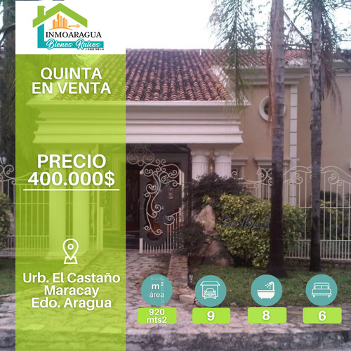 Espectacular Quinta En Venta / El Castaño/ Yp1390 