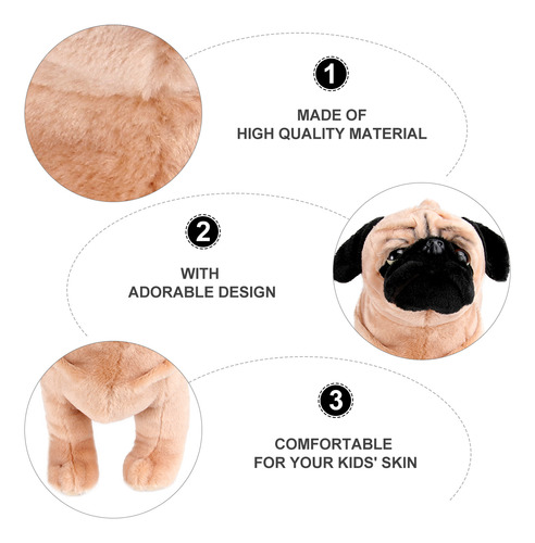 1 Pieza De Juguete Para Perros Pug, Peluche, Adorable Decora