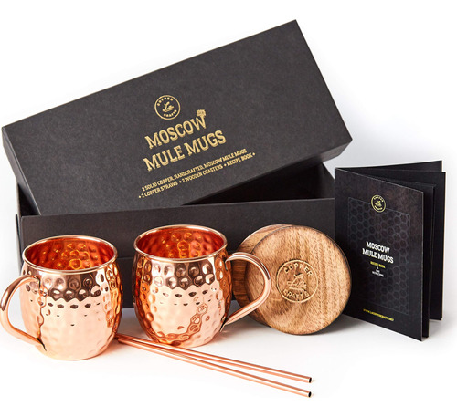 Juego De Tazas De Cobre Moscow Mule 2 Tazas De Cobre Hechas