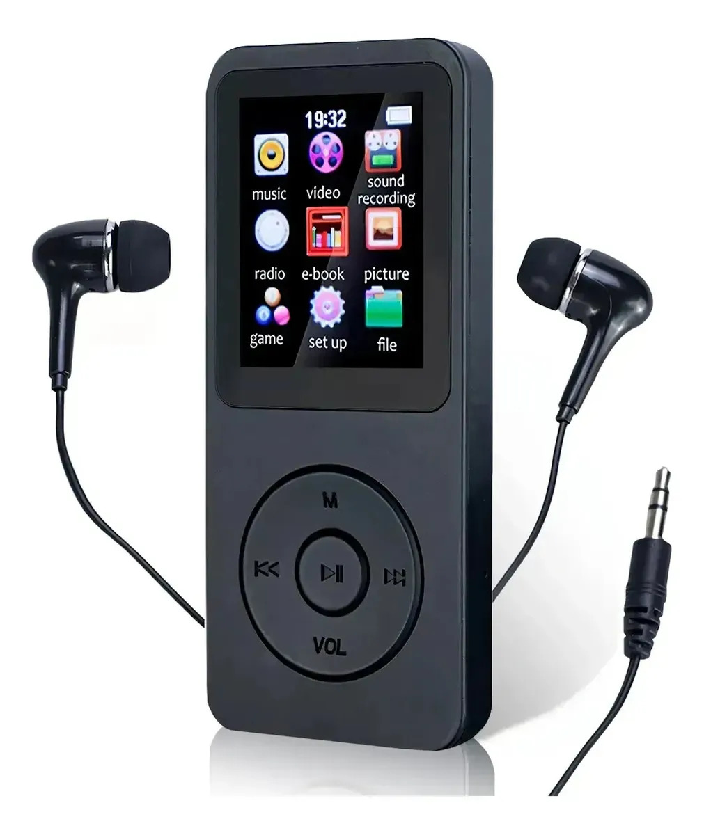 Mp3 Mp4 Player Bluetooth Música Multimídia Tela De 1.77'' Preto