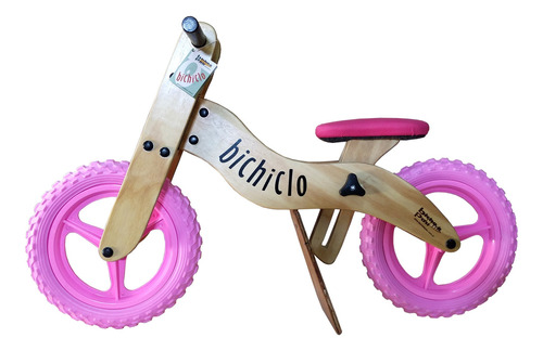 Imagem 1 de 4 de Bicicleta Infantil De Madeira Aro 12 - Bichiclo Rosa