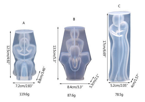 Molde De Resina Epoxi De Silicona Para Cuerpo Humano Y Vela