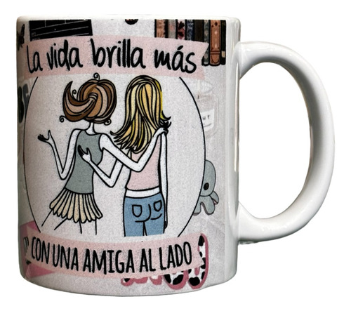 Taza De Ceramica Regalo Amigas Dia Del Amigo Bff Cafe Te 