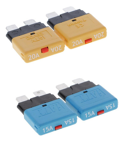 4x Fusible 15a 20a 28v Disyuntor De Automotrices Para