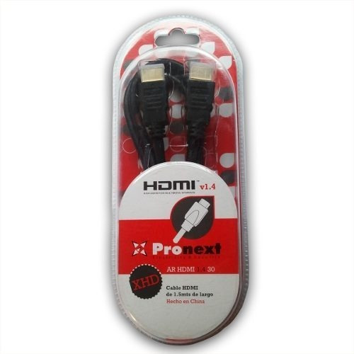 Imagen 2 de 4 de Cable Armado Hdmi-hdmi 1,5 Mtrs V1.4 Pronext Fullhd 3d 4k