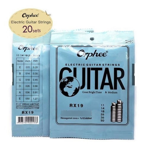 Cordas Guitarra Orphee Rx 19 Nickel 011 Profissional