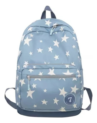 Mochila Escolar For Niñas Con Estampado De Estrellas Pequeñ