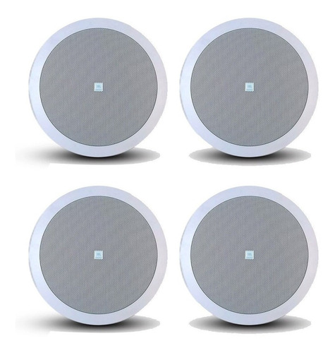 Som Ambiente 4 Caixas Embutir Jbl 50w Rms Arandelas Top Cor Branco