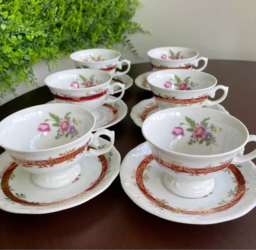 Aparelho De Jantar Completo Porcelana Schmidt Antigo