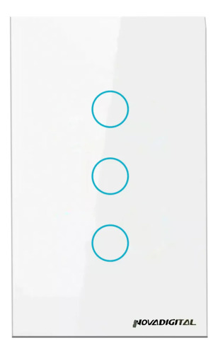 Interruptor Nova Digital 3 Botões Touch Screen Wifi 4x2