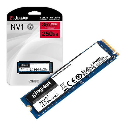 Disco Estado Solido Ssd 250gb Kingston Nv1 M.2 Nvme Pcie 3.0