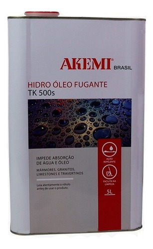 Hidro Óleo Fugante Tk 500 S Marmores Granitos Akemi - 5 Lt
