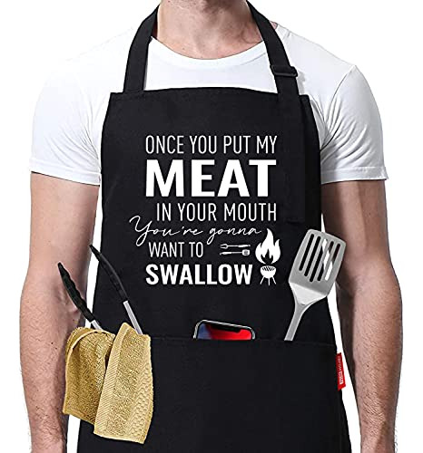 Divertido Delantal Para Hombre, Diseño Once You Put My Meat