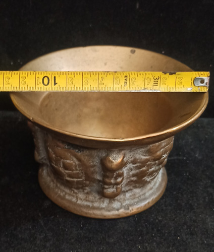 Antiguo Mortero Con Pilón Bronce Macizo (Usado)