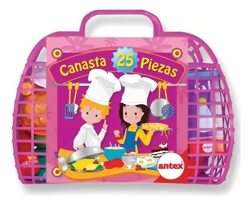 Canasta Accesorios Comiditas 25 Pzs Juguete Nenas 1137 Antex