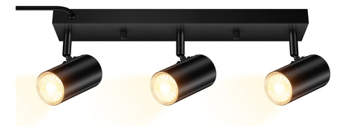 Auquee Kit De Iluminación De Riel De 3 Luces Foco De Techo