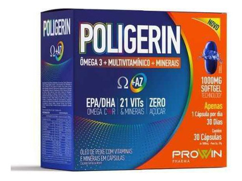 Poligerin Omega 3 E Polivitaminíco 30 Capsulas Prowin