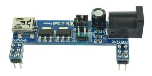 Imagen 7 de 10 de Fuente De Alimentación Mb102 Para Protoboard 3.3v 5v Arduino