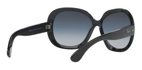 Imagen 6 de 6 de Anteojos de sol Ray-Ban Jackie Ohh II Standard con marco de nailon color gloss black, lente grey degradada, varilla gloss black de nailon - RB4098