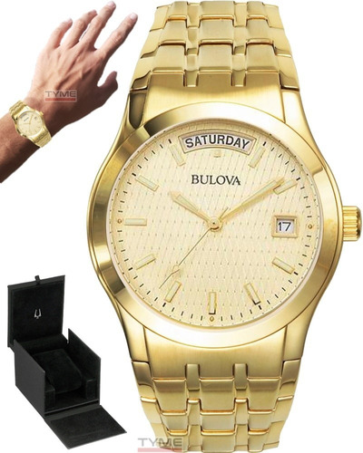 Relógio Bulova Masculino Dourado Wb21007g 97c48 - C/ Nfe