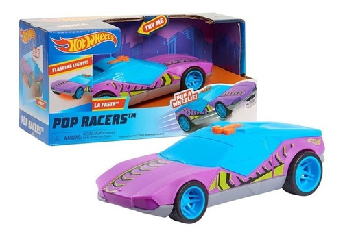 Hot Wheels Auto Carros Luces Sonidos 22cm Pop Racers - Fasta