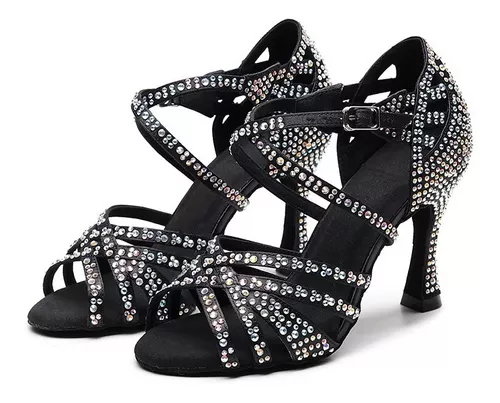 Zapatos Baile Black Diamond Latino Mujer Salsa Bailar Bachata, kizomba