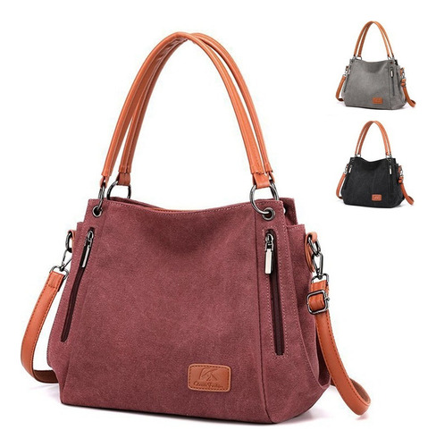 Li Bolso Multifuncional De Lona De Gran Capacidad For Mujer