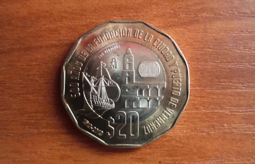 Moneda De $20 Pesos Conmemorativa Del Puerto De Veracruz