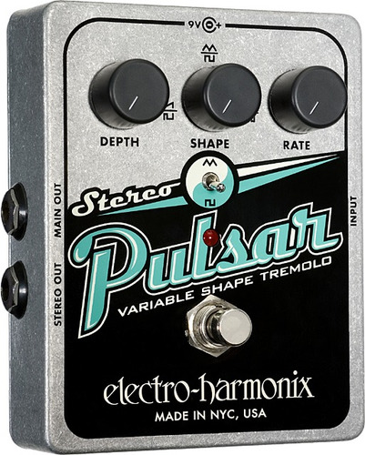 Pedal Electro Harmonix Stereo Pulsar Analog Shape Tremolo