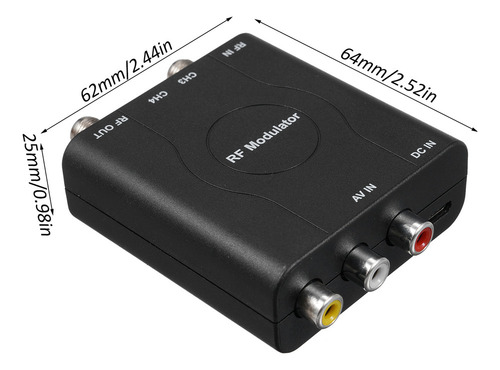 Adaptador Modulador De Sinal Av Vhf System Rf Com Vídeo