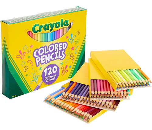 Lápices Crayola Largos No Toxicos 120 Unidades Duraderos.