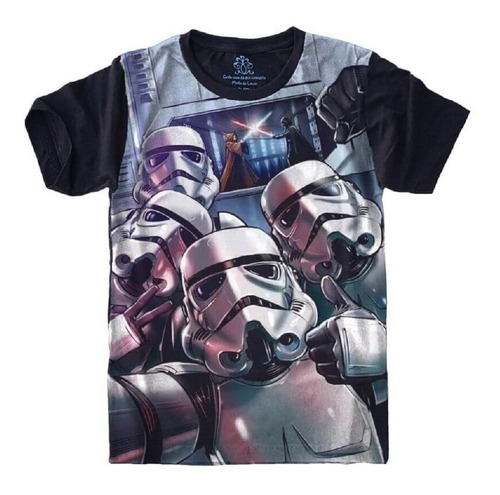Camiseta Filme Star Wars Storm Trooper Gigante Plus Size