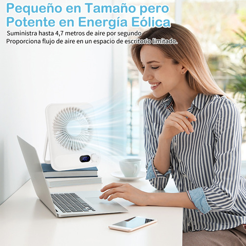 Ventilador Usb Portátil Recargable Para Viaje Y Hogar