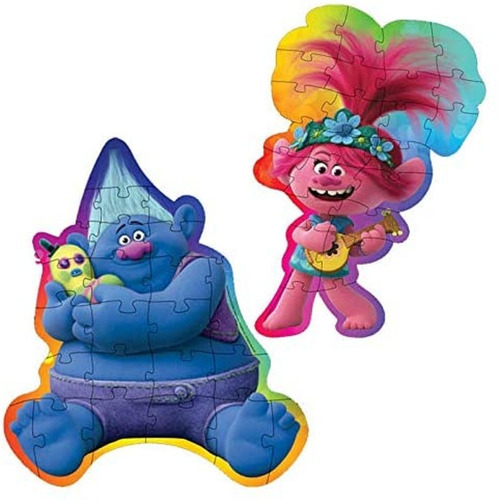 Trolls 5 Rompecabezas Con Forma 5x24pz Novelty Dreamworks